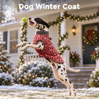 Fleece Dog Jacket for Small Dogs, Puppy Coat with Harness - Snow Pattern / X-Large - image 2