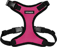 Voyager Step-in Lock Dog Harness, Pink - Harness (Fuchsia/Black Trim) / S (Chest: 15 - 18")