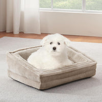 Cat Couch for Pets, Washable Cat Beds for Indoor Cats - Beige / 26"L x 20"W x 9"Th