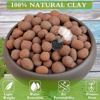Halatool 16LB Organic Clay Pebbles 4mm-16mm Leca for Plants 100% Natural Lightweight Hydroton Clay Pebbles for Hydroponics Gardening Orchids Drainage Decoration Aquaponics