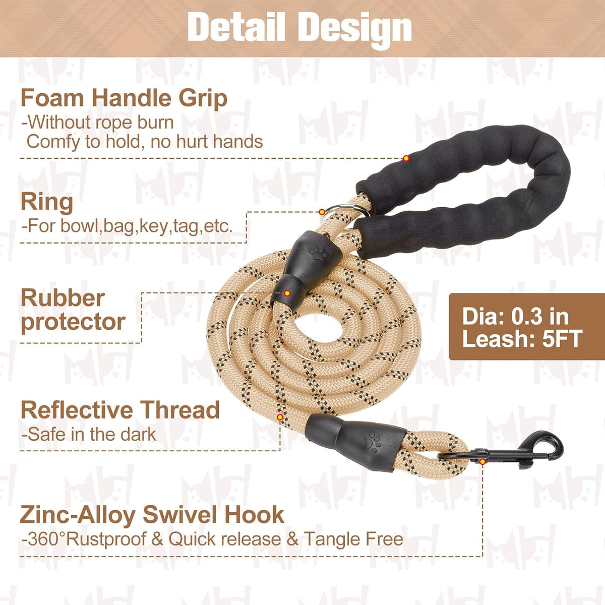 Small Dog Harness and Leash Set, No Pull Puppy Pet Vest, S - Small(Chest Girth 14.5" - 16") / Beige - image 3