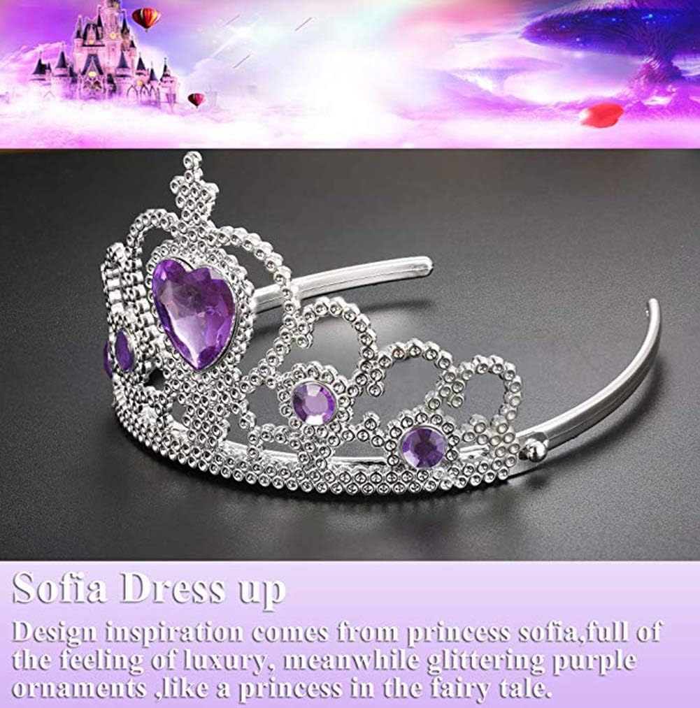 Princess Anna Costume Dress up Accessories for Girls Anna Cosplay - Purple Sofia - image 3