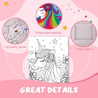 Jovial & Joyful kids paint by number kit with three framed animal canvases and paint pots - view 20
