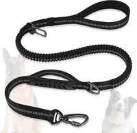 Dog Leash Heavy Duty, Bungee Leash Reflective Car Seat Belt for Dogs Brown – Essentials for Dogs - Black