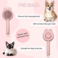 Zoocozy Cat Brush for Shedding, Dog Deshedding Brush, Pet Hair Removal Tool for Puppy Pitten(Pink)