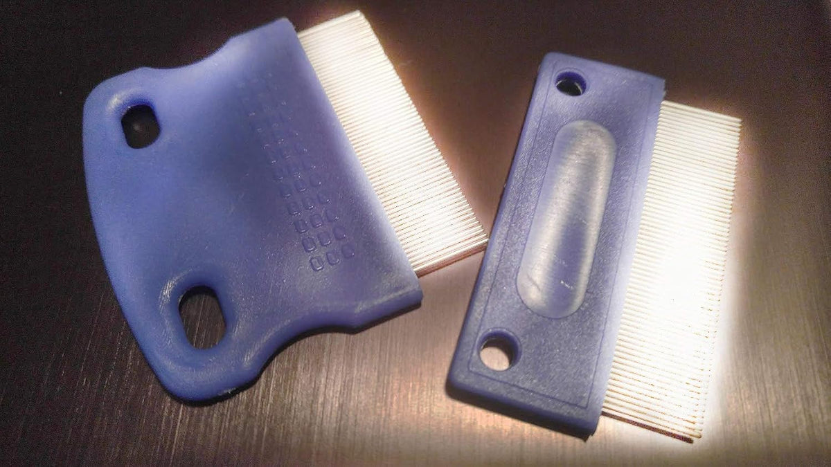 Two sturdy fine tooth tear stain remover combs for dogs - view 2