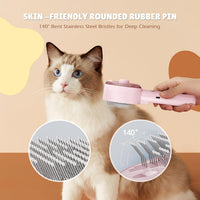 Cat Steam Brush for Indoor Cats - Pink - image 3