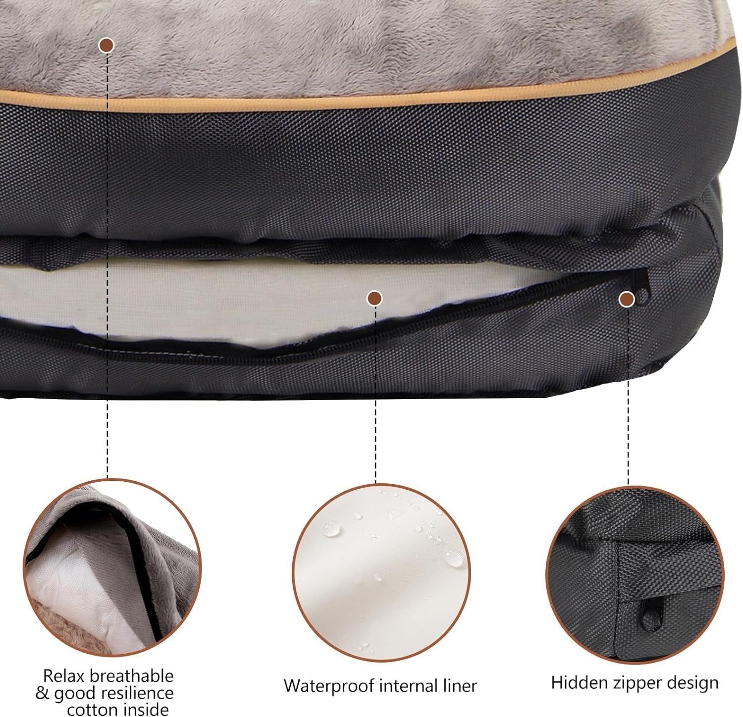 Large Memory Foam Dog Bed - BIG FRENCHIES