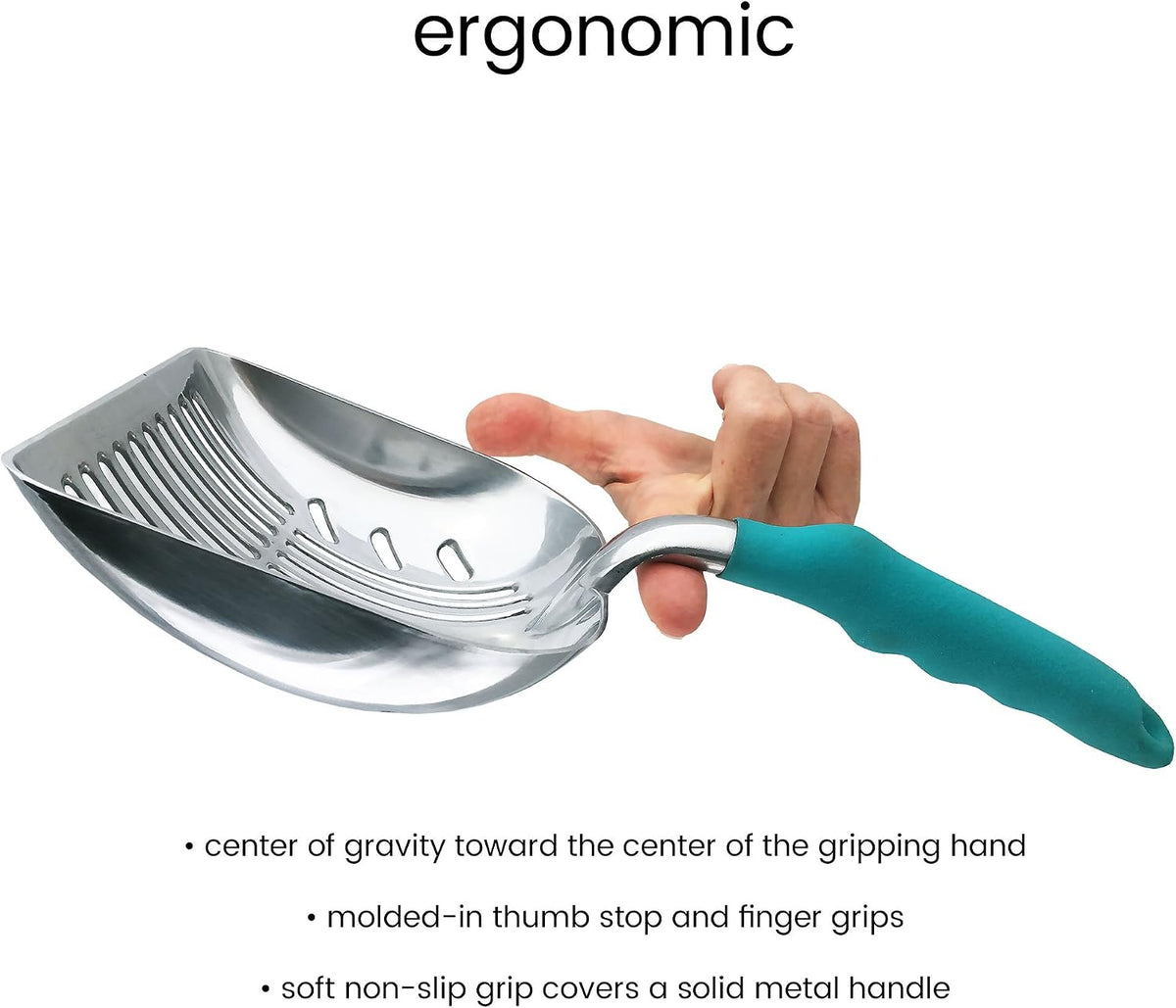 DuraScoop Premium Multicat Cat Litter Scoop, Solid Metal - Durascoop - image 3