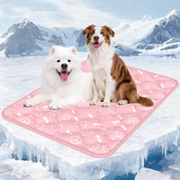 Dog Cooling Mat 2.0, Ocean Blue - XX-Large / Pink
