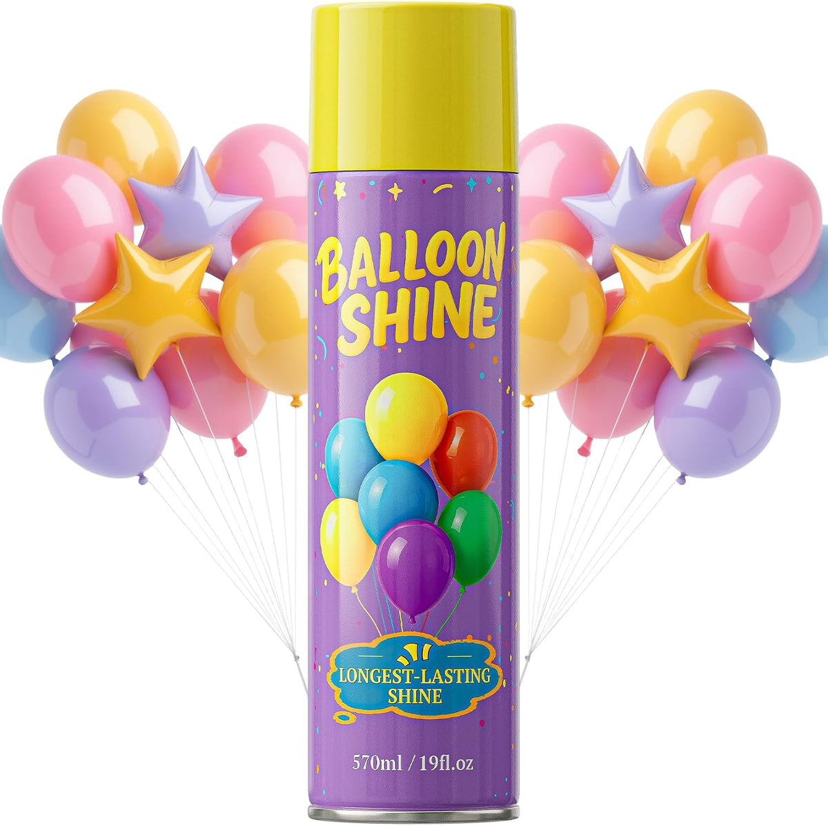 Balloon Shine Spray for Party : 15 oz Balloons Spray Silicone – Fun for Kids & Family - 19 OZ