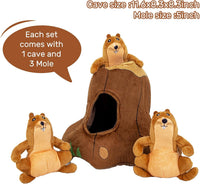 Hollypet Squeaky Hide and Seek Dog Toys for Small and Medium Dogs - Moles - image 2
