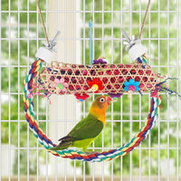 Bird Shredding Foraging Toys Parakeet Toy Chewing Hanging Toy - With Rope Perch - image 4