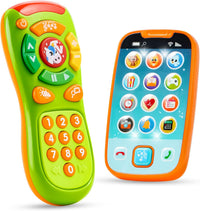 JOYIN Kids Learning Phone and Remote Toy - Green Phone and Remote Toy with Horse
