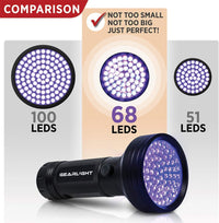 GearLight UV Flashlight Black Light from 68 LED Blacklight Flashlight - Black / S68 UV - image 2
