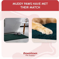 My Doggy Place Microfiber Dog Mat for Muddy Paws, 36" x 26" Teal - Absorbent and Quick-Drying Dog Paw Cleaning Mat, Washer and Dryer Safe - Non-Slip Rubber Backed Dog Floor Mat, Large