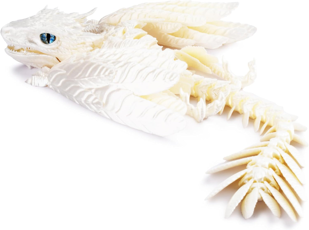 Guwewu Feathered Wyvern, 3D Printed Articulated Fidget Dragon - Frostscale