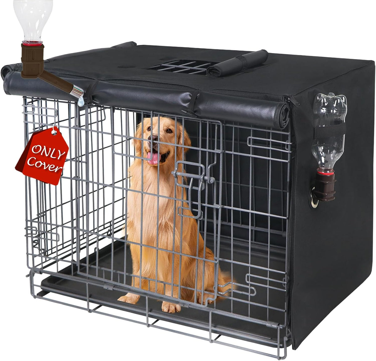 Dog Crate Cover Heavy Duty Oxford Fabric for 36-Inch Wire Crates – Essentials for Dogs - Black / 30"(L)x 19" (W)x 21"(H)