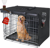 Dog Crate Cover Heavy Duty Oxford Fabric for 36-Inch Wire Crates – Essentials for Dogs - Black / 30"(L)x 19" (W)x 21"(H)