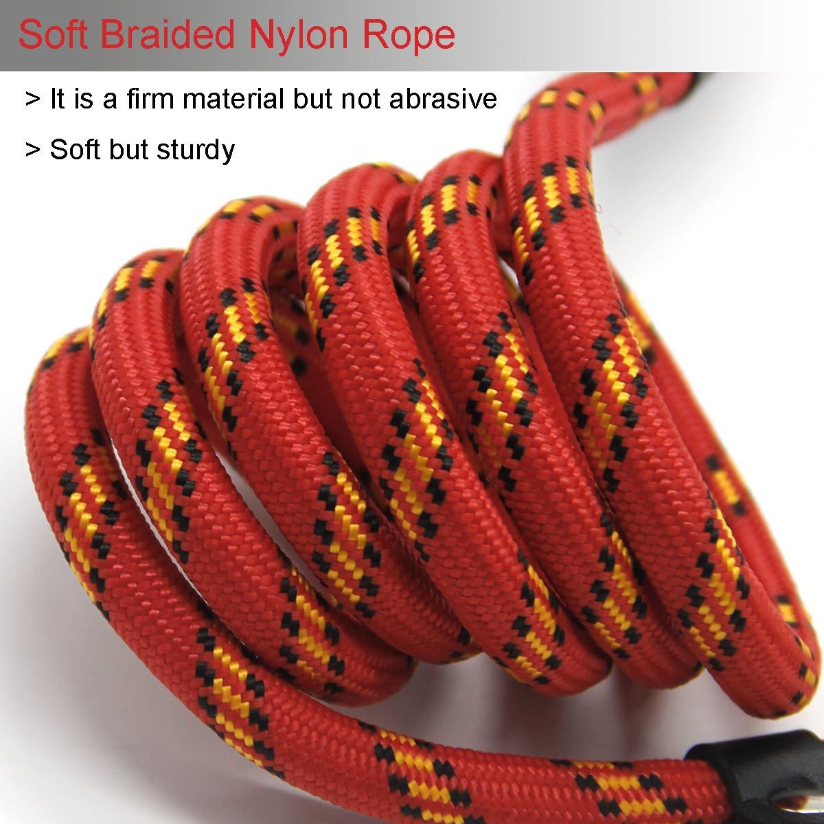 Dog Rope Leash, Dog Training Leash for 10-80 lb - Red - image 2