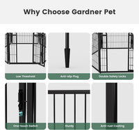 Gardner Pet Dog Playpens, 24" H 16 Panels Dog Pen Outdoor/Indoor Dog Fence Exercise Pen for Small - Black / 2 / 40"H - image 4