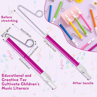 Boao 3 Pcs Slide Whistle Kid Toy, Blue, Yellow, Purple - 24 / Yellow, Purple, Blue, Pink, Orange, Green - image 2