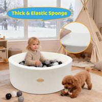 HARBOLLE 35.4" Soft Fleece Ball Pit for Toddlers - White - image 3