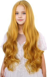 DUDUWIG long black wavy curly middle part wig for kids with wig cap - view 35