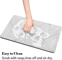 Dog Food Mats for Floors Absorbent, Pet Cat Food Mat - S(12"×20") / 01-Brown - image 4