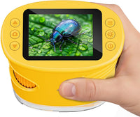 Temodu Kids Microscope 2.0" Screen 1000X Digital Microscope for Kids - Yellow