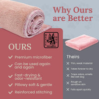 Dog Drying Towel for Dogs - Pink / Large (Pack of 3) - image 2