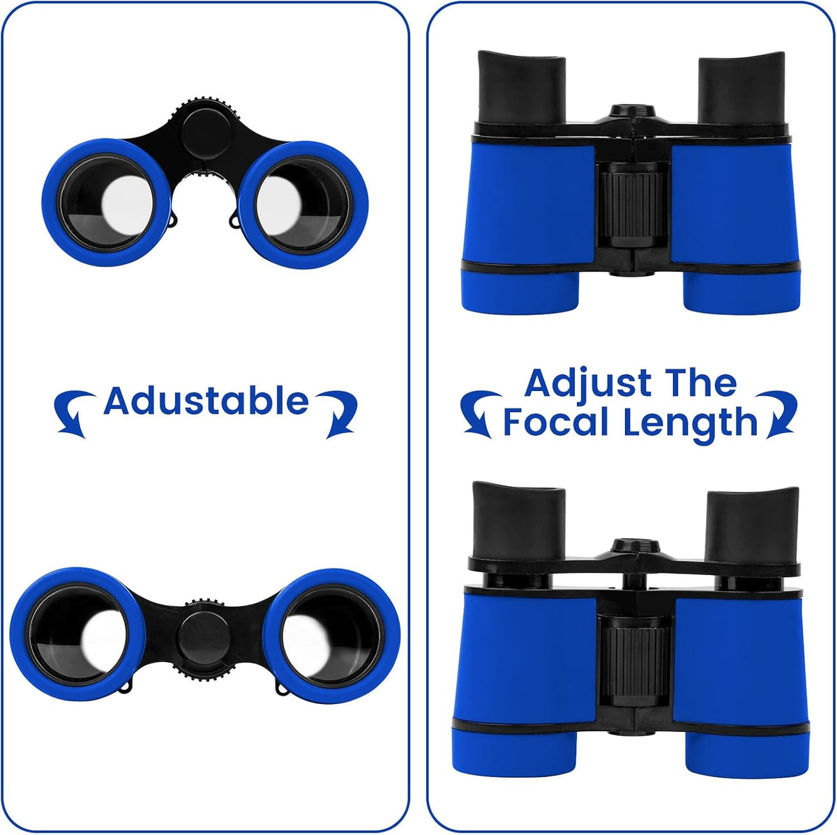 Dr. Anison kids binoculars set in blue with canvas bag and neck strap - view 24