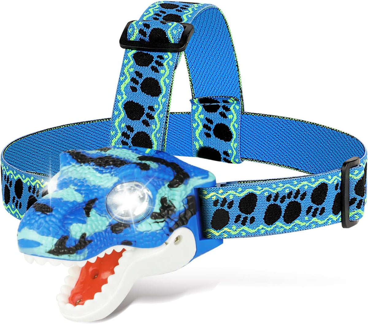 DX DA XIN Dinosaur Headlamp T-Rex LED Headlamps for Kids Flashlights - Camouflage Blue