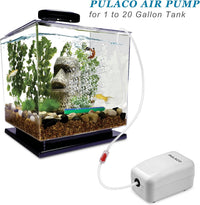 PULACO Ultra Quiet Mini Aquarium Fish Tank Air Pump for 1-20 Gallon - image 3