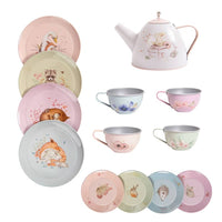 Suitcase - Tea Party Metal Set The Rosalies - Moulin Roty