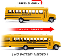 3 Pack Pull Back School Bus Playset - image 3