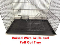 Extra Large 4-Floors with Tight 3/8-Inch Bar Spaing for Ferret Chinchilla Sugar Glider Rats Mice Hamster Gerbil Squirrel Rodent Degu Dagus Small Animal Critter Cage