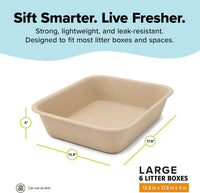 Kitty Sift Disposable Cat Litter Box Large - Litter Box Only / Large (6-Piece Set) - image 3