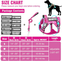 Tactical Dog Harness and Leash Set with 10 Patches for Large Dogs – Essentials for Dogs - Large / Camo Pink - image 4