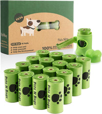Poop Bags, Environment Friendly Pets N Bags Dog Waste Bags - 240/16 / 15 Count (Pack of 16)