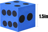 MIDELONG set of 6 colorful 1.5 inch foam dice with number dots - view 2