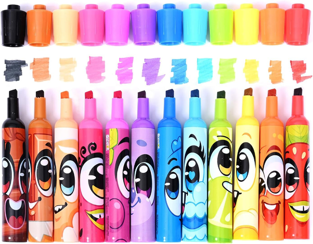 Scentos 12 pack scented chisel tip markers in assorted colors - view 4