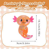 Ropuptl sitting axolotl squishy toy in purple, slow rising soft fidget - view 38