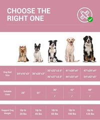 OhGeni Orthopedic Waterproof & Machine Washable Dog Bed for Medium Large Pets, Suitable for Crates, 25D Egg Crate Foam, Non-Slip Bottom & Removable Cover, Invisible Zipper, 35 Inches(Pink)