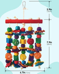 DBNESS Bird Toys, Parakeet Chewing Toy - 3 PCS - image 3