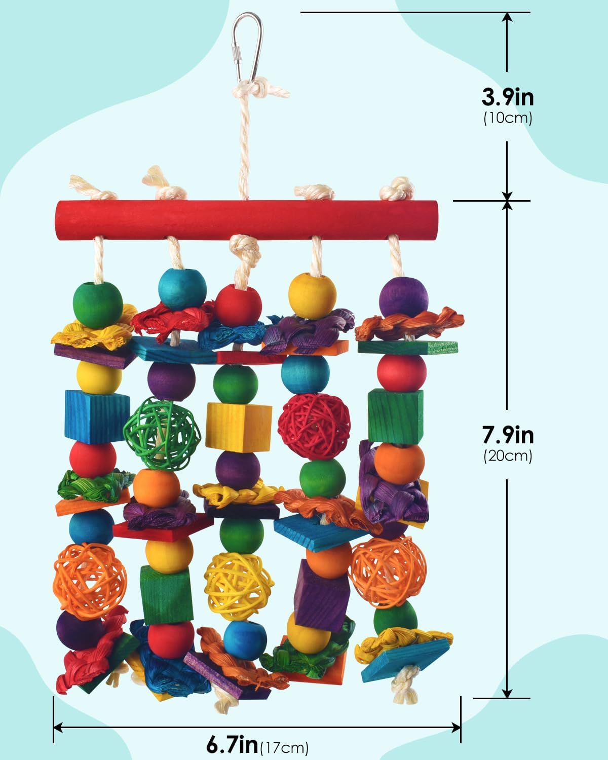 DBNESS Bird Toys, Parakeet Chewing Toy - 3 PCS - image 3