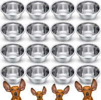 10 Pcs 8 Cup Metal Dog Bowls Stainless Steel Food Dish – Essentials for Dogs - 16