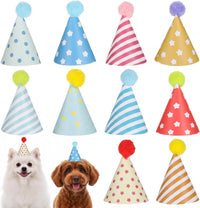 10pcs Colorful Mini Party Hats - Colorful stripes