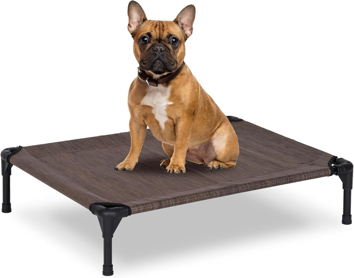 Elevated Dog Bed for Outdoor - Brown / 32"L x 25"W x 7"Th