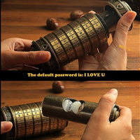 Cryptex Da Vinci Code Mini Cryptex Lock Puzzle Boxes with Hidden - Brass - image 2